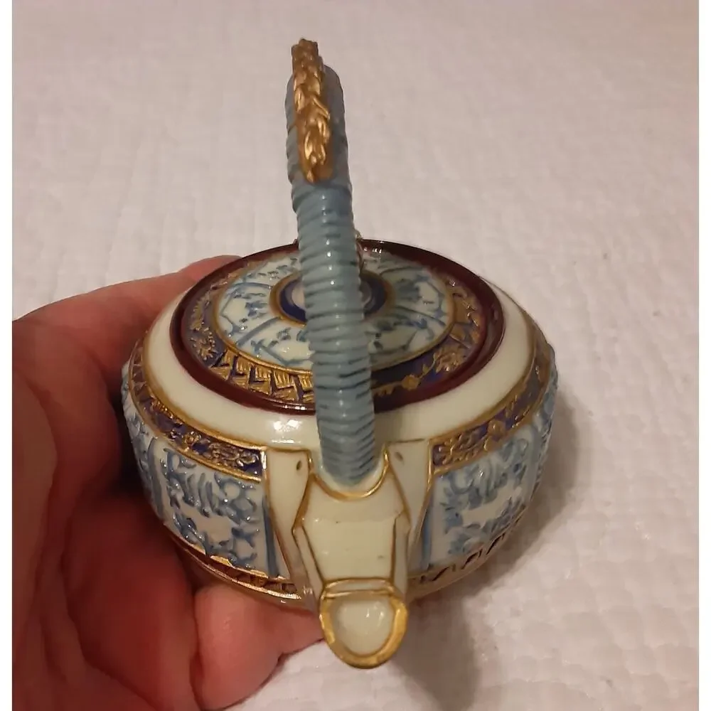 Vintage Nina Miniature Faux Tea Pot Handpainted